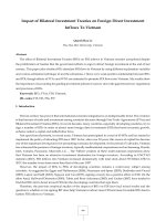(Luận văn thạc sĩ) impact of bilateral investment treaties on foreign direct investment inflows to vietnam 
