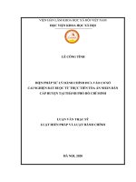 Biện pháp xử lý hành chính đưa vào cơ sở cai nghiện bắt buộc từ thực tiễn Tòa án nhân dân cấp huyện tại Thành phố Hồ Chí Minh