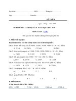 Tải Đề thi học kì 2 lớp 3 môn Toán năm học 2018 - 2019 - Đề thi môn Toán lớp 3 học kỳ 2 theo Thông tư 22