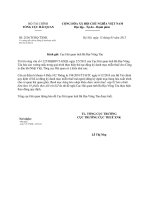 tổng cục hải quan thông báo để cục hải quan tỉnh bà rịavũng tàu được biếtnơi nhận như trên lưu vt txnk  cst 3tl tổng cục trưởngcục trưởng cục thuế xnk