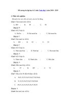 Tải Đề cương ôn tập học kì 2 môn Toán lớp 1 năm 2018 - 2019 - Đề kiểm tra học kì 2 môn Toán lớp 1 có đáp án