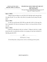 Tải Đề thi giữa học kì 1 lớp 11 môn Lịch sử năm 2018 - 2019 trường THPT Lý Thái Tổ - Bắc Ninh - Đề kiểm tra giữa học kì 1 Lịch sử 11 có đáp án