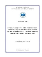 (Luận văn thạc sĩ) đánh giá tác động của chính sách phát triển thương mại điện tử đến quyết định ứng dụng thương mại điện tử của các doanh nghiệp nhỏ, siêu nhỏ trên địa bàn tỉnh đồng tháp 