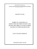 (Luận văn thạc sĩ) nghiên cứu ảnh hưởng của hành vi công dân trong tổ chức (OCB) tới việc thực hiện của người lao động tại công ty cổ phần bao bì sài gòn 