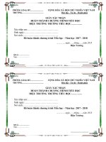 đã hoàn thành chương trình tiểu học – năm học 2017  2018