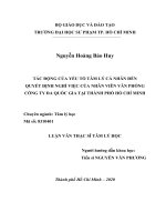 Tác động của yếu tố tâm lý cá nhân đến quyết định nghỉ việc của nhân viên văn phòng công ty đa quốc gia tại thành phố hồ chí minh 