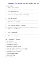 Tải Ôn thi học kì 1 lớp 4 môn Tiếng Anh năm học 2018 - 2019 - Luyện thi học kì 1 môn Tiếng Anh lớp 4 chương trình mới