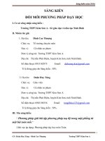 Sáng kiến kinh nghiệm, SKKN - Phương pháp giải bài tập phương pháp toạ độ trong mặt phẳng từ một bài toán mốc