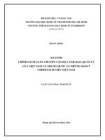 (Luận văn thạc sĩ) so sánh chính sách luân chuyển cán bộ lãnh đạo, quản lý của việt nam và trung quốc và những hàm ý chính sách cho việt nam 
