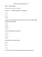 Tải Đề thi học kì 2 môn Toán lớp 3 - Đề 12 - Đề kiểm tra học kì 2 môn Toán lớp 3 có đáp án