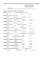 đề giao lưu tiếng anh 3 cấp trường năm học 2017 2018 thời gian 20 phút