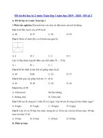 Tải Đề ôn tập học kì 2 môn Toán lớp 1 năm học 2019 - 2020 - Đề số 2 - Đề thi toán học kì 2 lớp 1