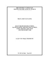 (Luận văn thạc sĩ) quản trị rủi ro hoạt động tại ngân hàng thương mại cổ phần công thương việt nam   chi nhánh bến tre 