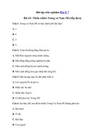 Tải Trắc nghiệm Địa lý 7 Bài 42 - Thiên nhiên Trung và Nam Mĩ (tiếp theo)