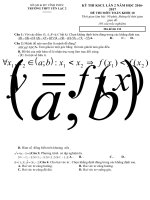 Tải Đề thi giữa học kì 2 môn Toán lớp 10 trường THPT Yên Lạc 2, Vĩnh Phúc năm học 2016 - 2017 - Đề kiểm tra giữa học kì II môn Toán lớp 10 có đáp án