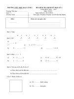 Tải Đề thi học kì 1 môn Toán lớp 1 trường tiểu học Đại Lãnh 2, Khánh Hòa năm 2016 - 2017 - Đề kiểm tra học kì 1 lớp 1 môn Toán có đáp án