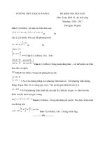 Tải Bộ đề thi học kì 2 môn Toán lớp 10 trường THPT Thạch Thành 1, Thanh Hóa năm học 2016 - 2017 - Đề kiểm tra học kì II môn Toán lớp 10 có đáp án