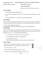 Tải Đề thi giữa kì 1 lớp 10 môn Vật lý năm 2018 - 2019 trường THPT Lý Thái Tổ - Bắc Ninh - Đề thi giữa học kì 1 Vật lý 10 có đáp án