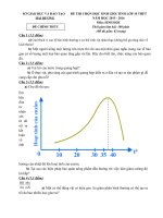 Tải Đề thi học sinh giỏi môn Sinh học lớp 10 tỉnh Hải Dương năm học 2015 - 2016 - Đề thi chọn học sinh giỏi cấp tỉnh lớp 10 môn Sinh có đáp án