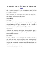 Tải Đề kiểm tra 15 phút môn Sinh học lớp 6 - Chương 1 - Đề 4 - Đề kiểm tra 15 phút lớp 6 môn Sinh - Tế bào thực vật