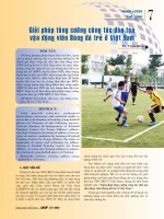 Giải pháp tăng cường công tác đào tạo vận động viên Bóng đá trẻ ở Việt Nam