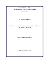 (Luận văn thạc sĩ) yếu tố ảnh hưởng đến thanh khoản của các ngân hàng thương mại việt nam 
