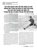 Xác định nguyên nhân dẫn đến những sai lầm thường mắc trong tập luyện kỹ thuật giao bóng cho sinh viên chuyên sâu Quần vợt Trường Đại học sư phạm Thể dục thể thao Hà Nội