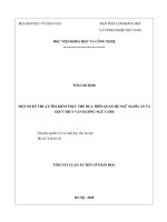 Một số kỹ thuật tìm kiếm thực thể dựa trên quan hệ ngữ nghĩa ẩn và gợi ý truy vấn hướng ngữ cảnh TT 