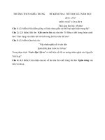 Tải Đề kiểm tra 1 tiết học kì 2 môn Ngữ văn lớp 8 trường THCS Nghĩa Trung, Nghệ An năm học 2016 - 2017 - Đề kiểm tra giữa học kì 2 môn Ngữ văn lớp 8 có đáp án