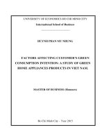 (Luận văn thạc sĩ) factors affecting customers green consumption appliances  a study of green home appliances pruducts in vietnam 