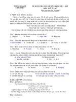 Tải Đề kiểm tra học kì 2 môn Ngữ văn lớp 7 năm học 2014-2015 Phòng GD-ĐT Thái Thụy, Thái Bình - Đề thi học kì II môn Văn lớp 7 có đáp án