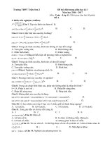 Tải Đề thi giữa học kì 1 môn Toán lớp 11 trường THPT Triệu Sơn 2, Thanh Hóa năm học 2016 - 2017 - Đề kiểm tra giữa học kì I môn Toán lớp 11 có đáp án