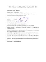 Tải Đề thi Violympic Toán Tiếng Anh lớp 4 vòng 8 năm 2015 - 2016 - Đề thi giải Toán Tiếng Anh qua mạng lớp 4 có đáp án