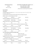 Tải Đề thi thử THPT Quốc gia năm 2020 môn Hóa học Sở GD&ĐT Hà Nội - Lần 2 - Đề thi thử THPT Quốc gia môn Hóa
