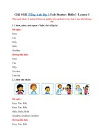 Tải Giải SGK Tiếng Anh lớp 1 Unit Starter: Hello! - Lesson 1 - Sách Chân trời sáng tạo Unit Starter: Hello! Lesson 1 (trang 4 Tiếng Anh lớp 1)