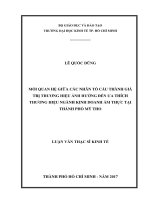 (Luận văn thạc sĩ) mối quan hệ giữa các nhân tố cấu thành giá trị thương hiệu ảnh hưởng đến ưa thích thương hiệu ngành kinh doanh ẩm thực tại thành phố mỹ tho 