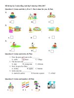 Tải Đề thi học kỳ 2 môn Tiếng Anh lớp 5 năm học 2016 - 2017 - Đề thi cuối năm môn tiếng Anh 5 có đáp án