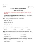 Tải Đề kiểm tra 15 phút - Chương 5 - Hóa học 10 - Bài kiểm tra 15 phút Chương 5 Halogen có đáp án