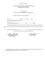 mẫu số 15hsbcộng hoà xã hội chủ nghĩa việt nam