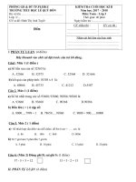 Tải Đề thi học kì 2 môn Toán lớp 3 trường Tiểu học Lê Quý Đôn, Gia Lai năm học 2017 - 2018 - Đề kiểm tra học kỳ 2 môn Toán lớp 3 có đáp án