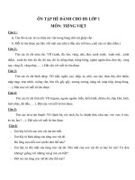 ôn tập hè dành cho hs lớp 1