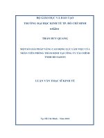 (Luận văn thạc sĩ) một số giải pháp nâng cao động lực làm việc của nhân viên phòng thẩm định tại công ty tài chính TNHH HD saison 