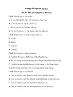 Tải Trắc nghiệm Địa lý 7 Bài 25 - Thế giới rộng lớn và đa dạng