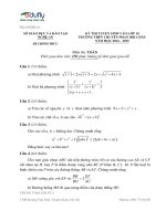 Đề thi và đáp án kỳ thi tuyển sinh vào lớp 10 năm 2014 - chuyên Phan Bội Châu Tỉnh Nghệ An