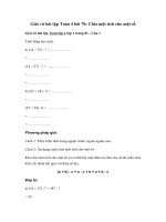 Tải Giải vở bài tập Toán 4 bài 70: Chia một tích cho một số - Giải vở bài tập Toán 4 tập 1