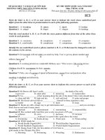 Tải Đề thi thử THPT Quốc gia năm 2017 môn Tiếng Anh có đáp án - Đề 78 - Đề thi thử Đại học môn Tiếng Anh năm 2017 có đáp án