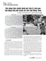 Xây dựng tiêu chuẩn đánh giá tâm lý cho nam vận động viên đội tuyển đá cầu tỉnh Đồng Tháp