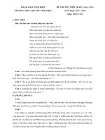 Tải Đề thi thử THPT quốc gia môn Ngữ văn năm 2018 trường THPT chuyên Vĩnh Phúc (Lần 4) - Đề thi thử THPT quốc gia môn Ngữ văn có đáp án