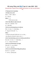 Tải Đề cương Tiếng Anh lớp 5 học kì 1 năm 2020 - 2021 - Đề cương lớp 5 Tiếng Anh học kì 1 có đáp án