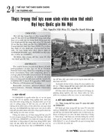 Thực trạng thể lực nam sinh viên năm thứ nhất Đại học Quốc gia Hà Nội